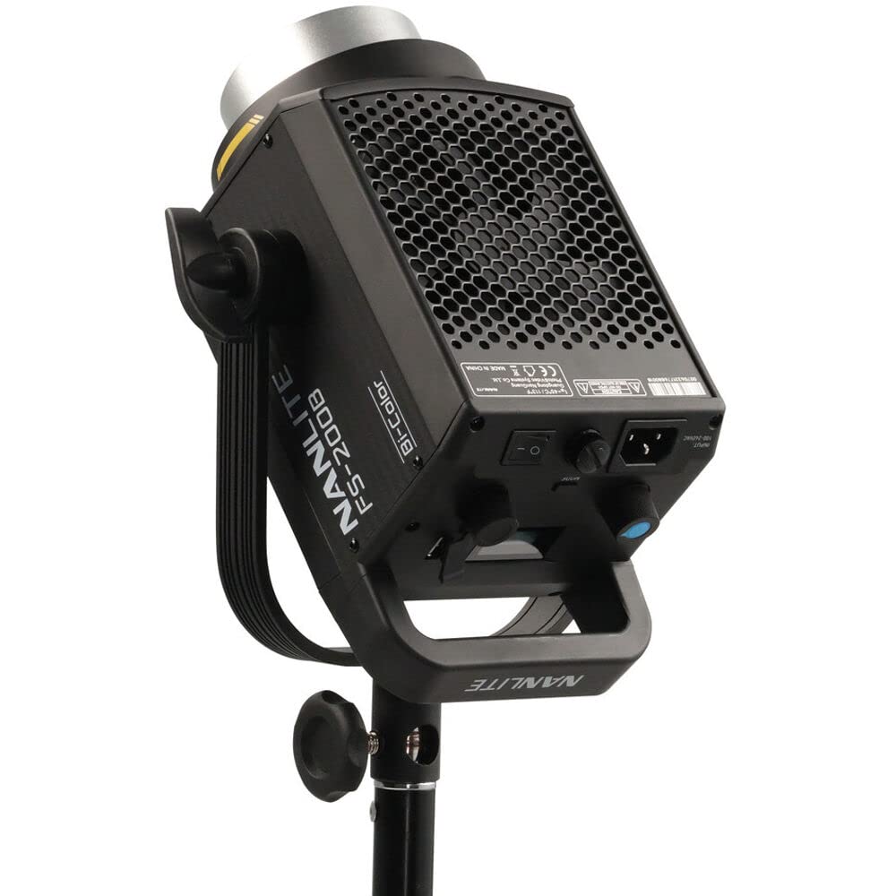 NANLITE Nanlite FS-200B Bi-Color Studio Spotlight, 2700K-6500K, Bluetooth, 2.4G, Bowens Mount