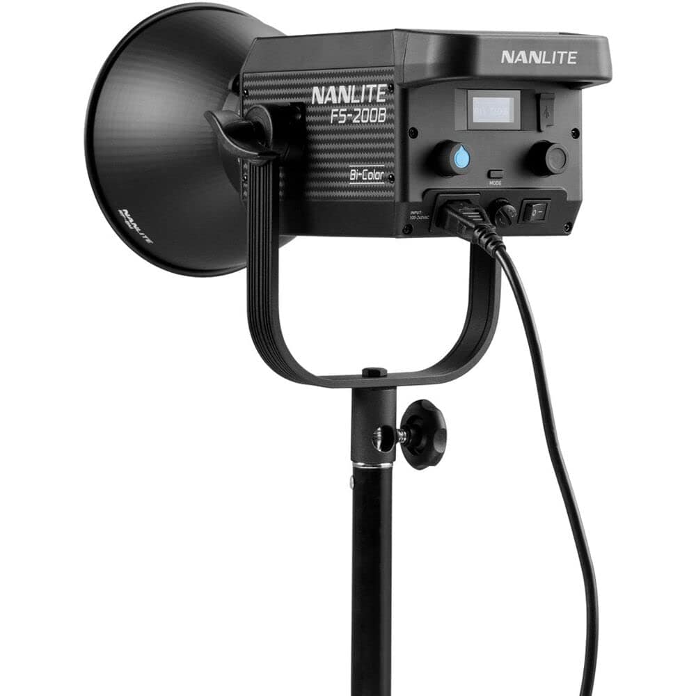 NANLITE Nanlite FS-200B Bi-Color Studio Spotlight, 2700K-6500K, Bluetooth, 2.4G, Bowens Mount