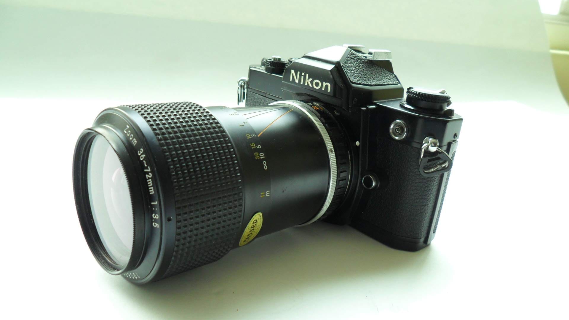 Nikon Black Nikon FM SLR film camera; body only, no lens.