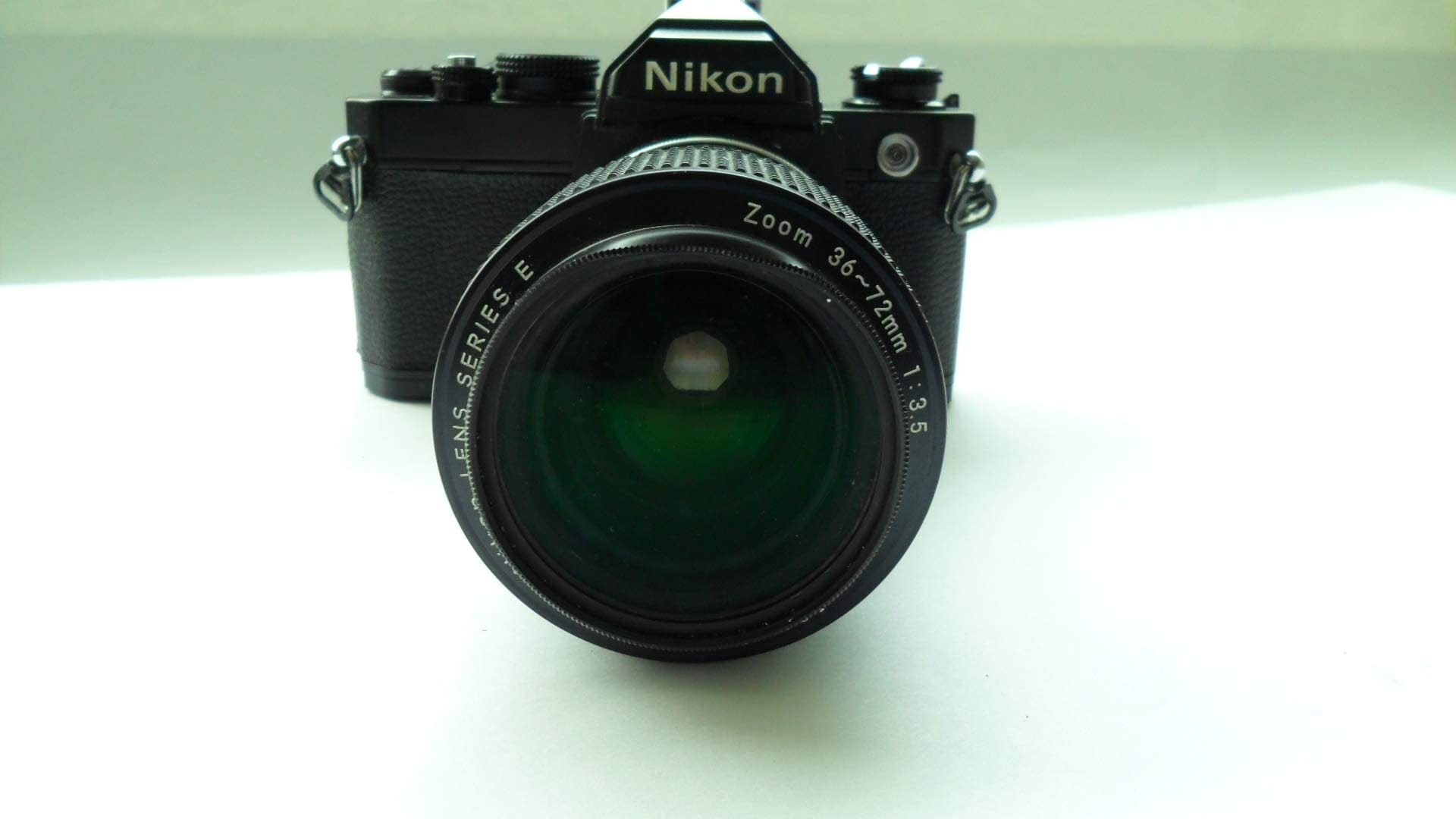 Nikon Black Nikon FM SLR film camera; body only, no lens.
