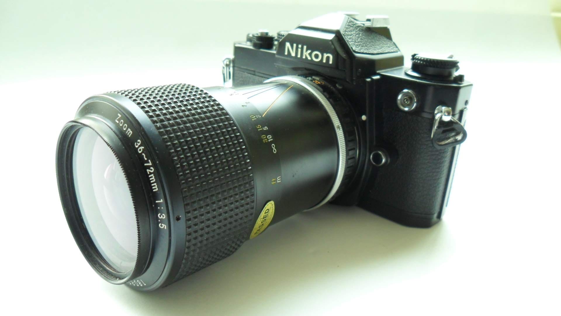 Nikon Black Nikon FM SLR film camera; body only, no lens.