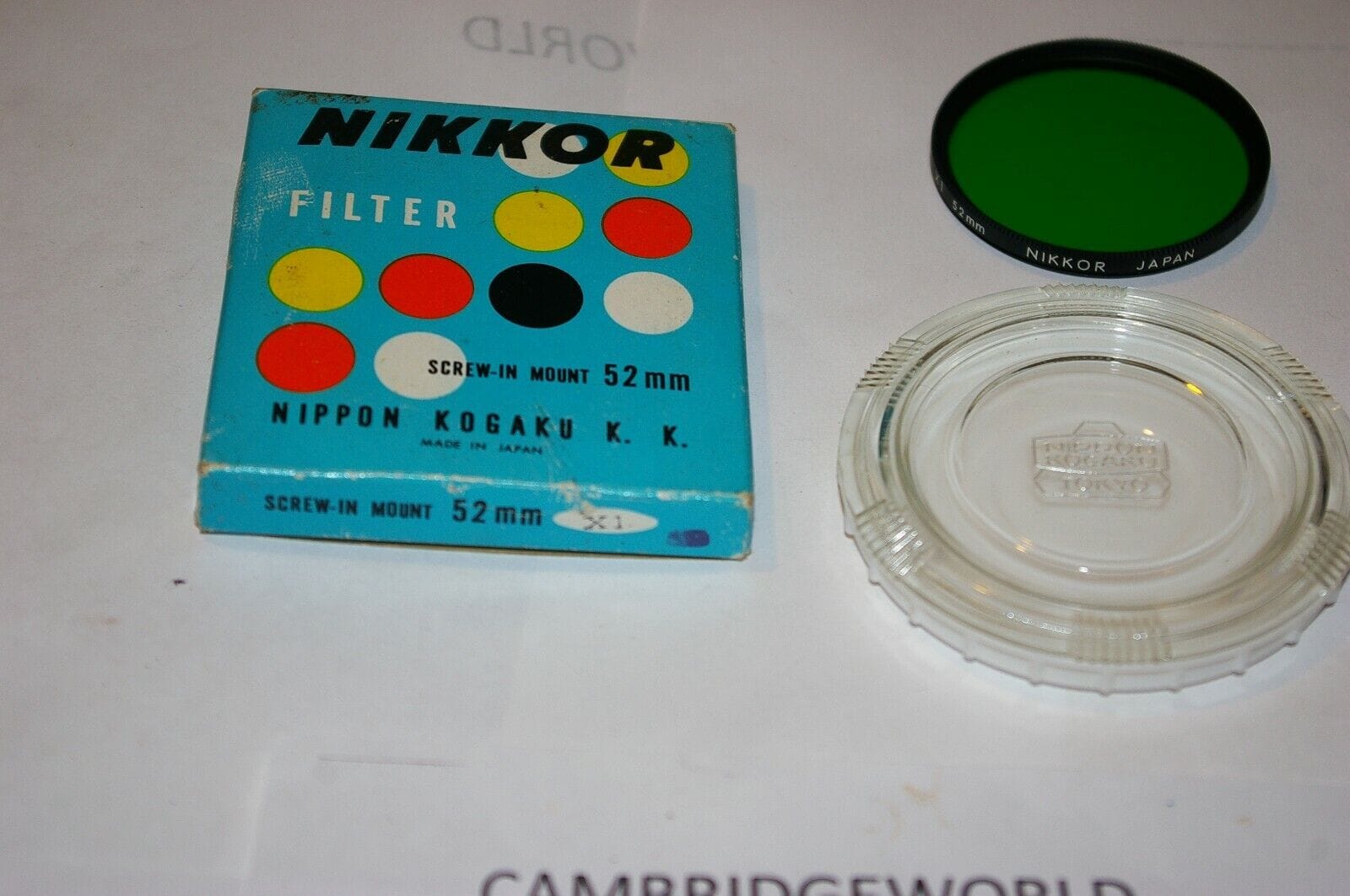 Nikon Cameras & Photo:Lenses & Filters:Filters NIKON 52mm GREEN X1 NEW OLD STOCK SCREW in FILTER ORIGINAL NIKON BRAND with CASE