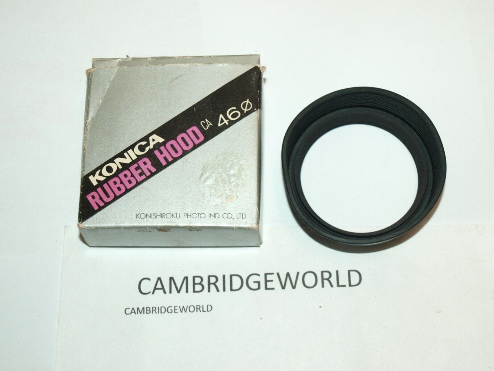 Nikon Cameras & Photo:Lenses & Filters:Lens Hoods KONICA brand 46mm rubber screw in lens shade hood NEW in KONICA BOXOLD STOCK