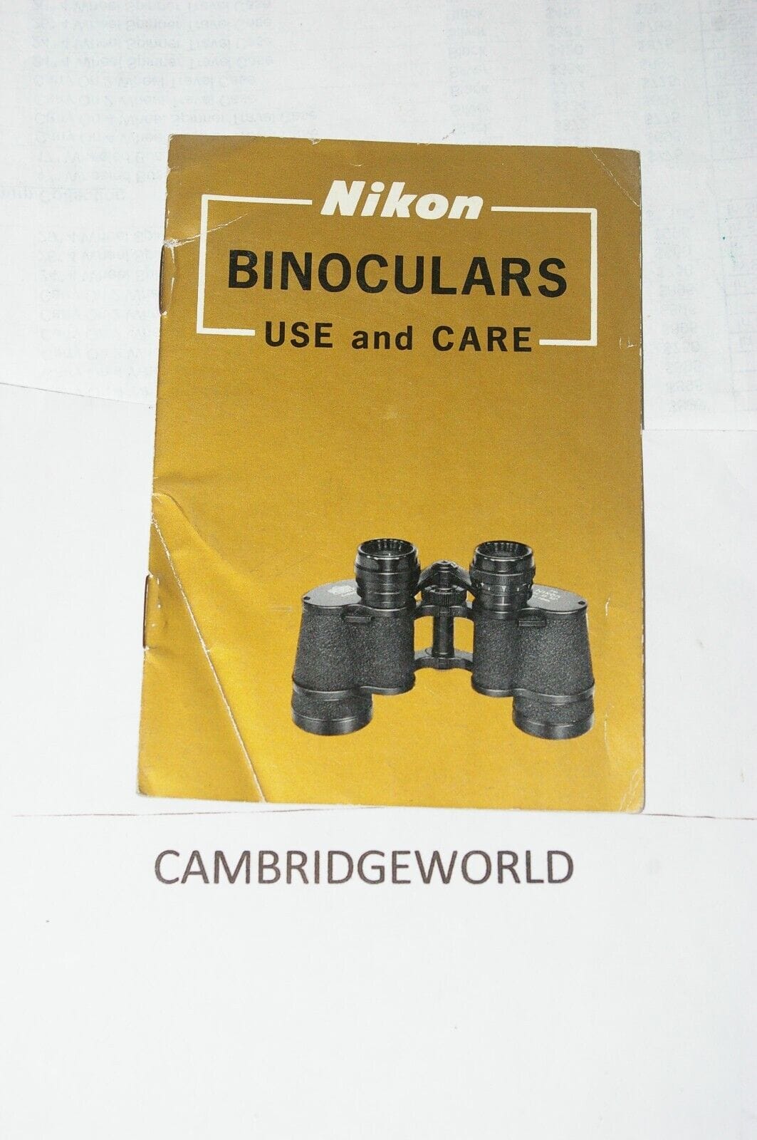 Nikon NIKON BINOCULARS USE and CARE INSTRUCTION MANUAL GUIDE BOOK GENUINE ORIGINAL