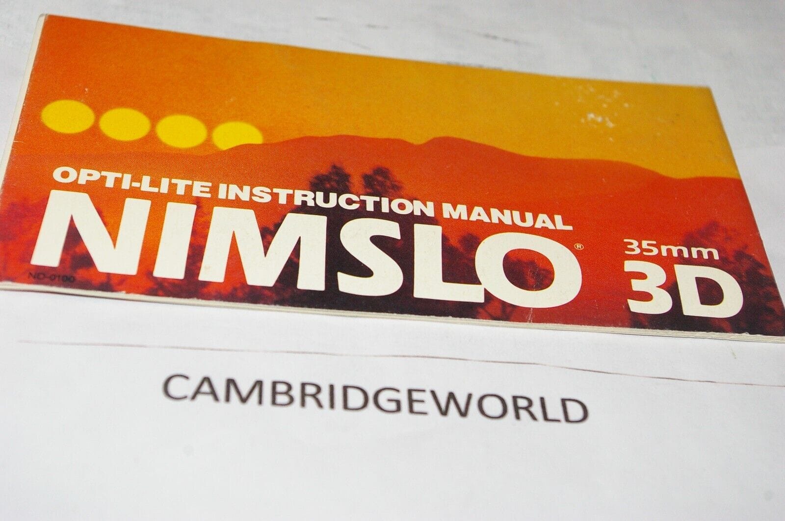 NIMSLO Cameras & Photo:Camera Manuals & Guides NIMSLO 3D CAMERA INSTRUCTION MANUAL GUIDE BOOK GENUINE ORIGINAL