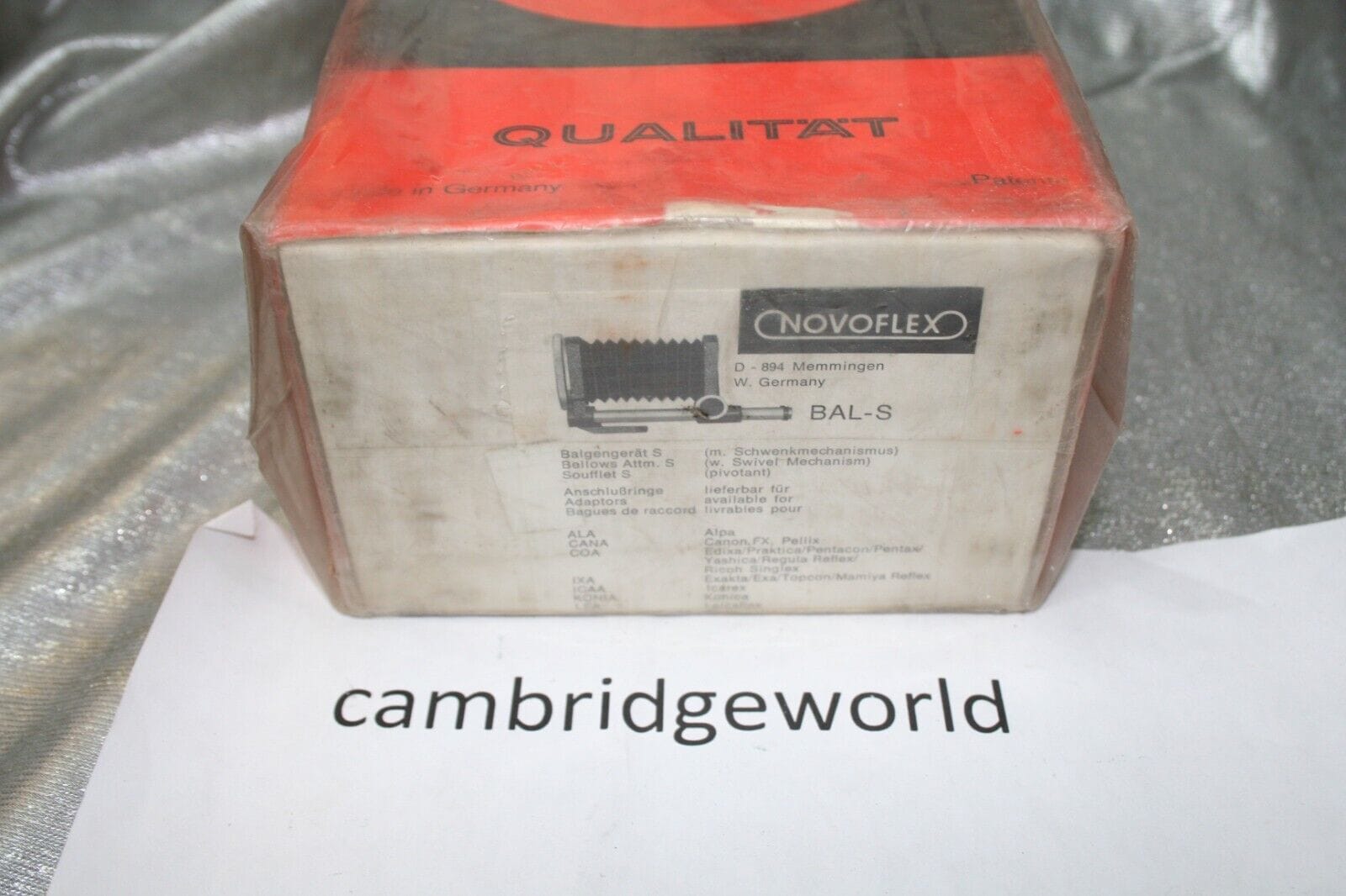 Novoflex Cameras & Photo:Lenses & Filters:Lens Adapters, Mounts & Tubes NOVOFLEX BAL-S BELLOWS NEW OLD STOCK FOLLOW FOCUS LENSES in  FACTORY SEALED BOX