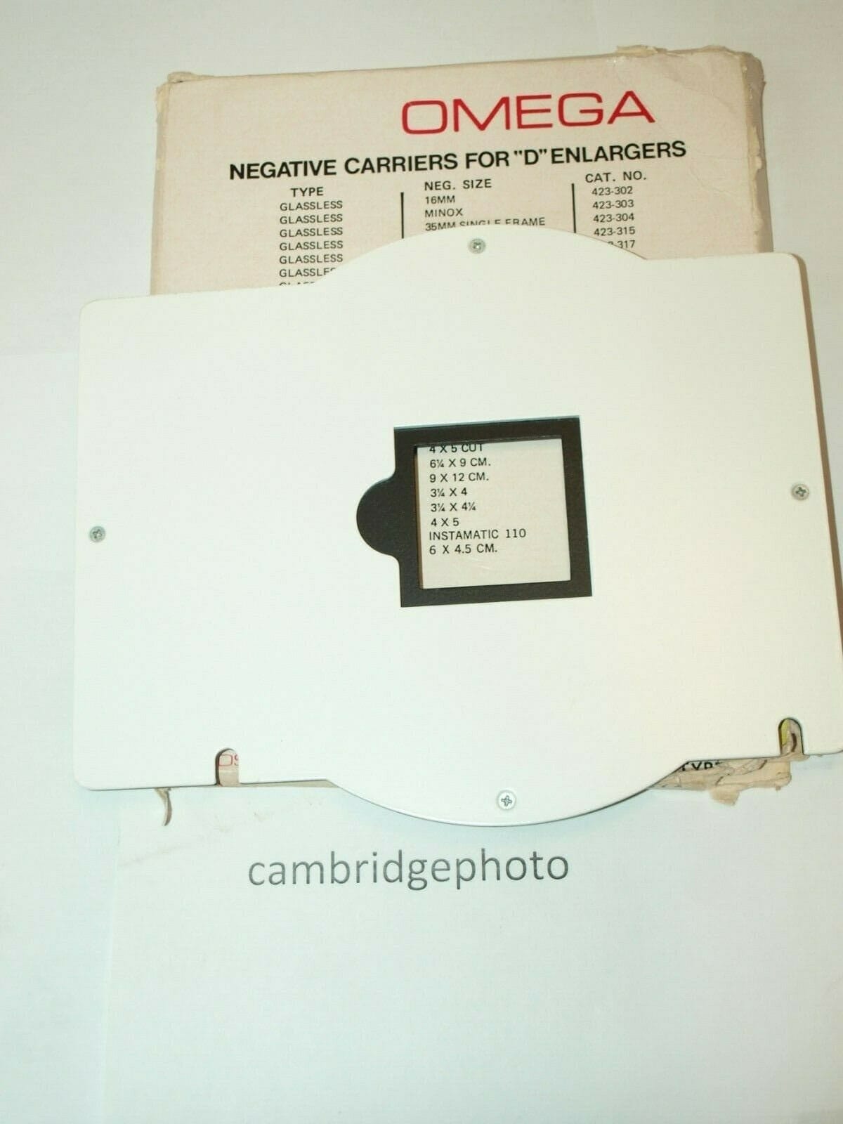 Omega NEW OLD STOCK Omega 35mm Mounted Slide Glassless Film Carrier D series 423-371