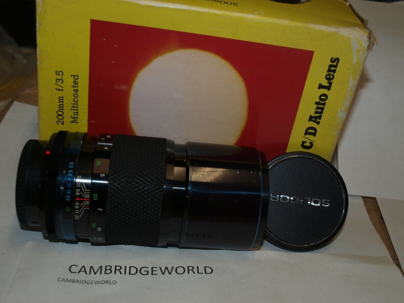 Pentax Cameras & Photo:Lenses & Filters:Lenses 200mm F3.5 AUTO NEW SOLIGOR CD TELEPHOTO LENS for CANON CAMERAS in BOX