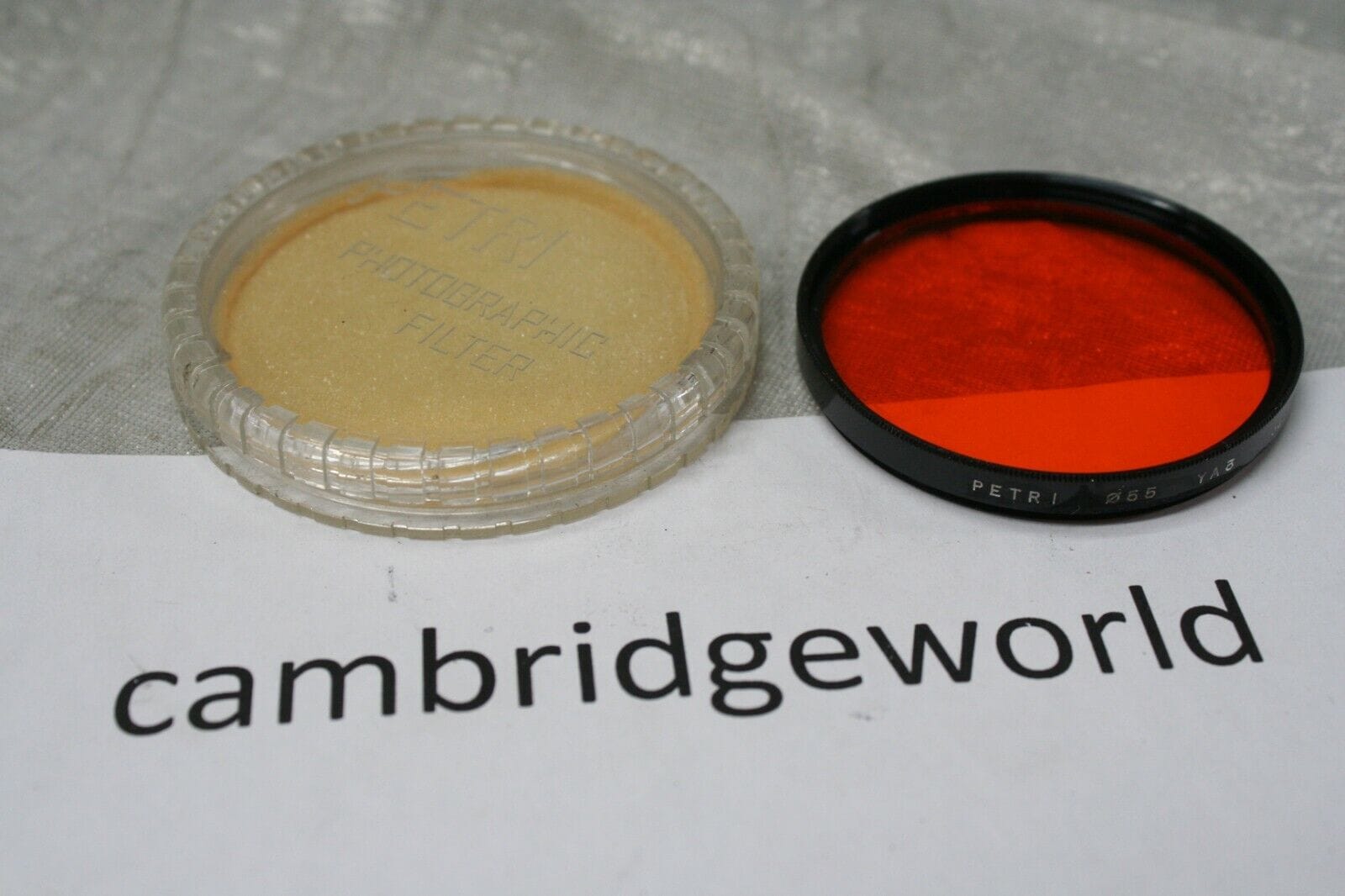 Petri Cameras & Photo:Lenses & Filters:Filters 55mm PETRI BRAND ORANGE OPTICAL GLASS SCREW IN FILTER NEW OLD STOCK WITH CASE