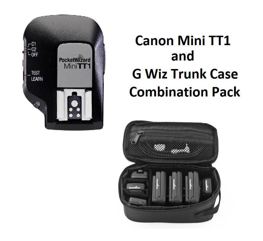 PocketWizard PocketWizard MiniTT1 Radio Transmitter for Canon + G-Wiz Trunk Case (Black)