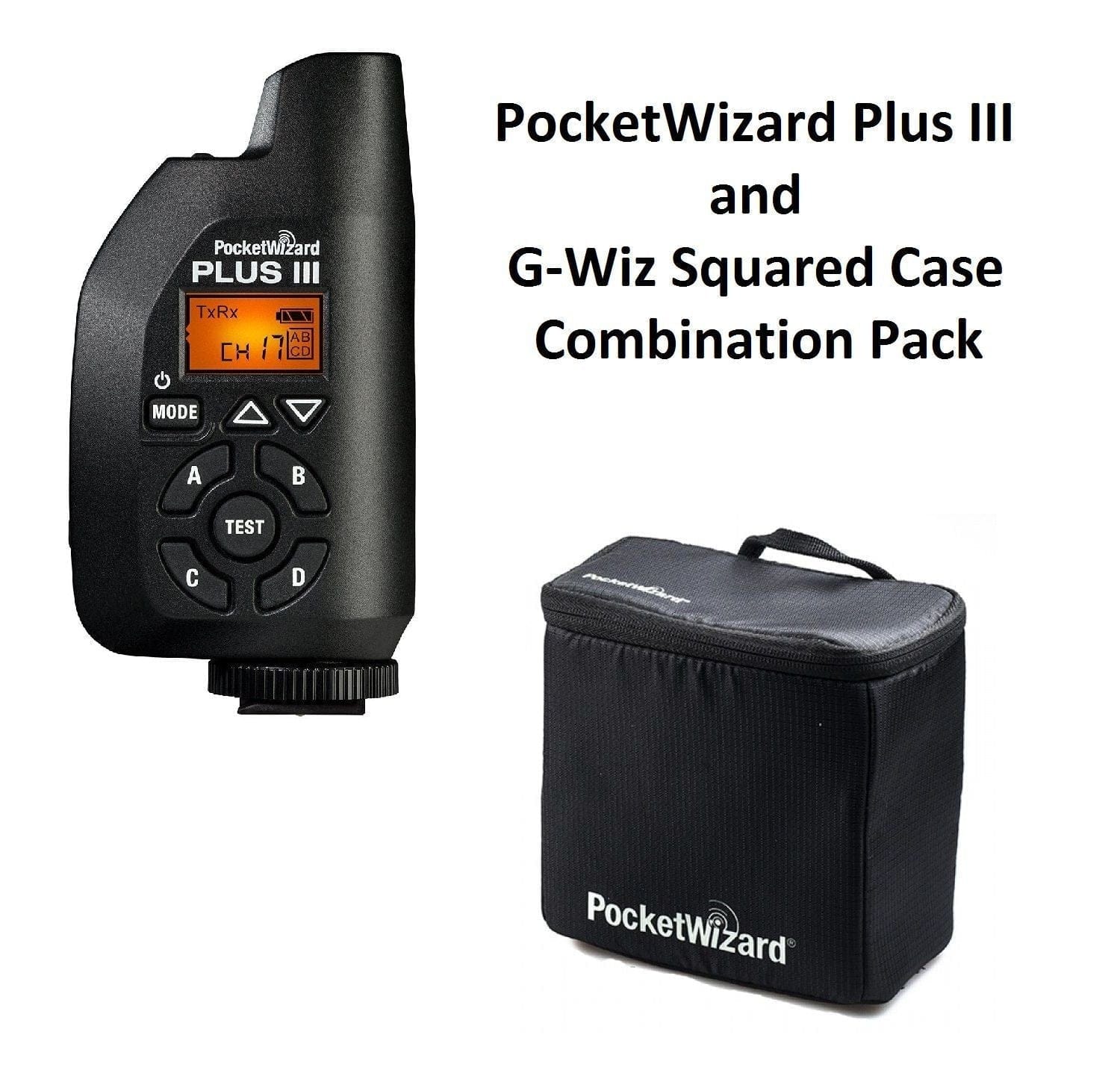 PocketWizard PocketWizard Plus III Transceiver (Black) + G-Wiz Squared Gear Case (Black)