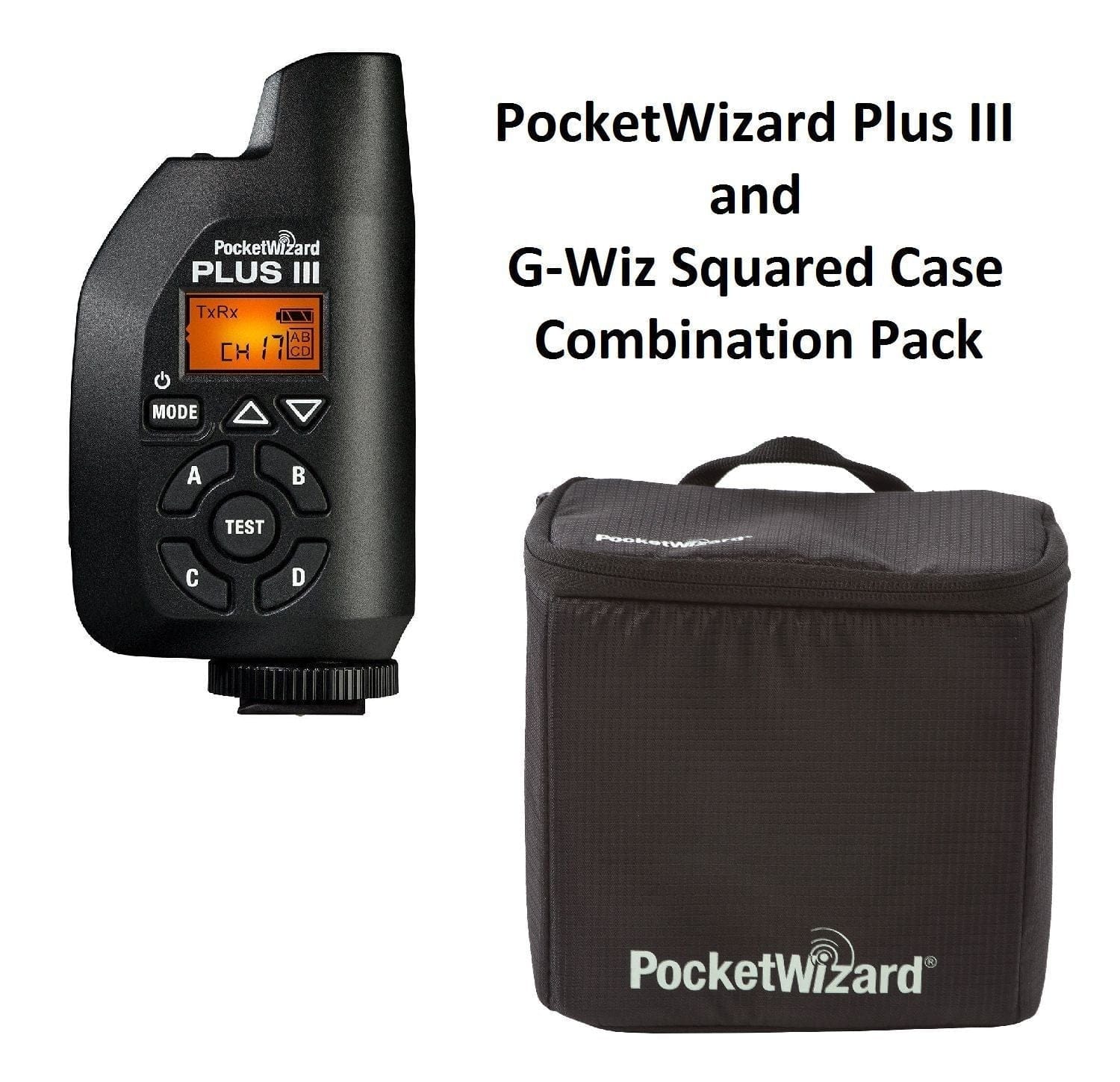 PocketWizard PocketWizard Plus III Transceiver (Black) + G-Wiz Vault Gear Case (Black)