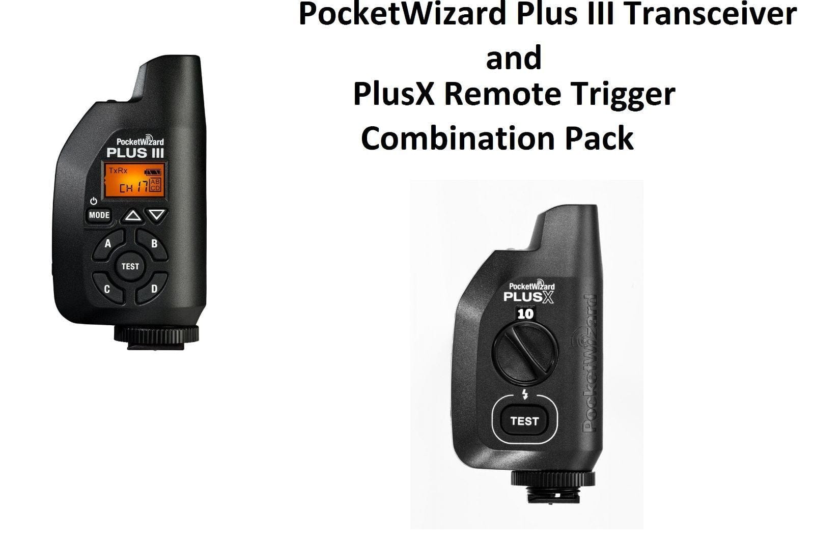 PocketWizard PocketWizard Plus III Transceiver (Black) + PlusX Wireless Radio Trigger