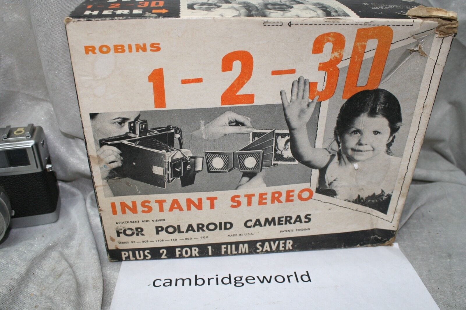 Polaroid Cameras & Photo:Vintage Movie & Photography:Vintage Cameras:Instant Cameras INSTANT STEREO for POLAROID by ROBINS 1 2 3D NEW OLD STOCK in BOX with MANUAL