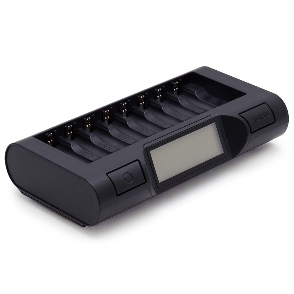 Powerex Powerex MH-C980 8-Cell Turbo Charger and Analyzer (New 2019 Model) with Powerex Accessory Padded Bag Travel Kit