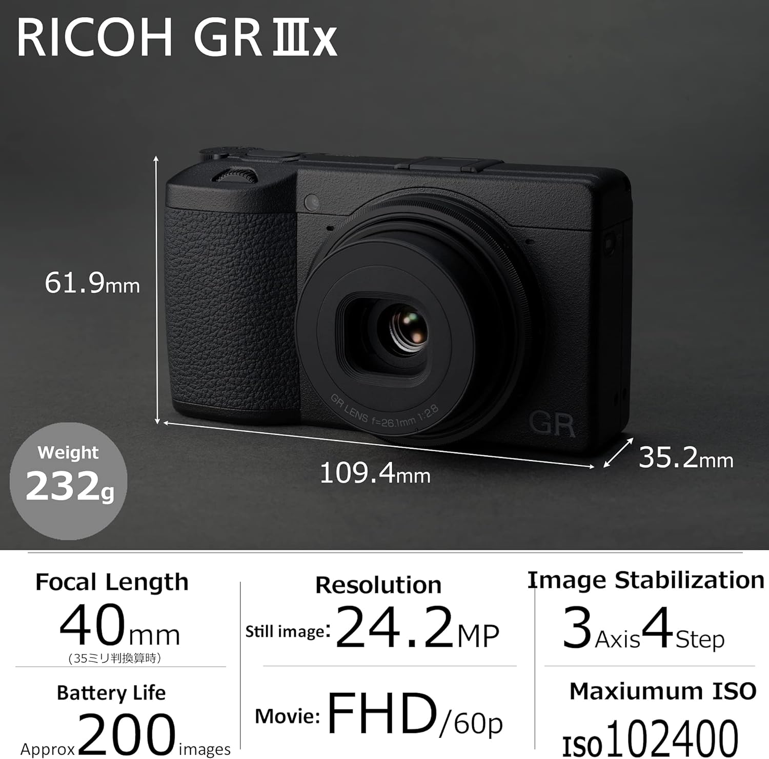 Ricoh Cameras & Photo:Digital Cameras Ricoh GR IIIx Digital Camera