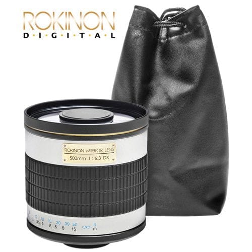 Rokinon Rokinon 500mm f/6.3 Multi-Coated Mirror Lens for Canon EOS 7D, 5D Mark II III, 60D, Rebel T3, T3i, T2i Digital SLR Cameras