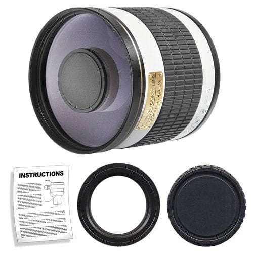 Rokinon Rokinon 500mm f/6.3 Multi-Coated Mirror Lens for Canon EOS 7D, 5D Mark II III, 60D, Rebel T3, T3i, T2i Digital SLR Cameras