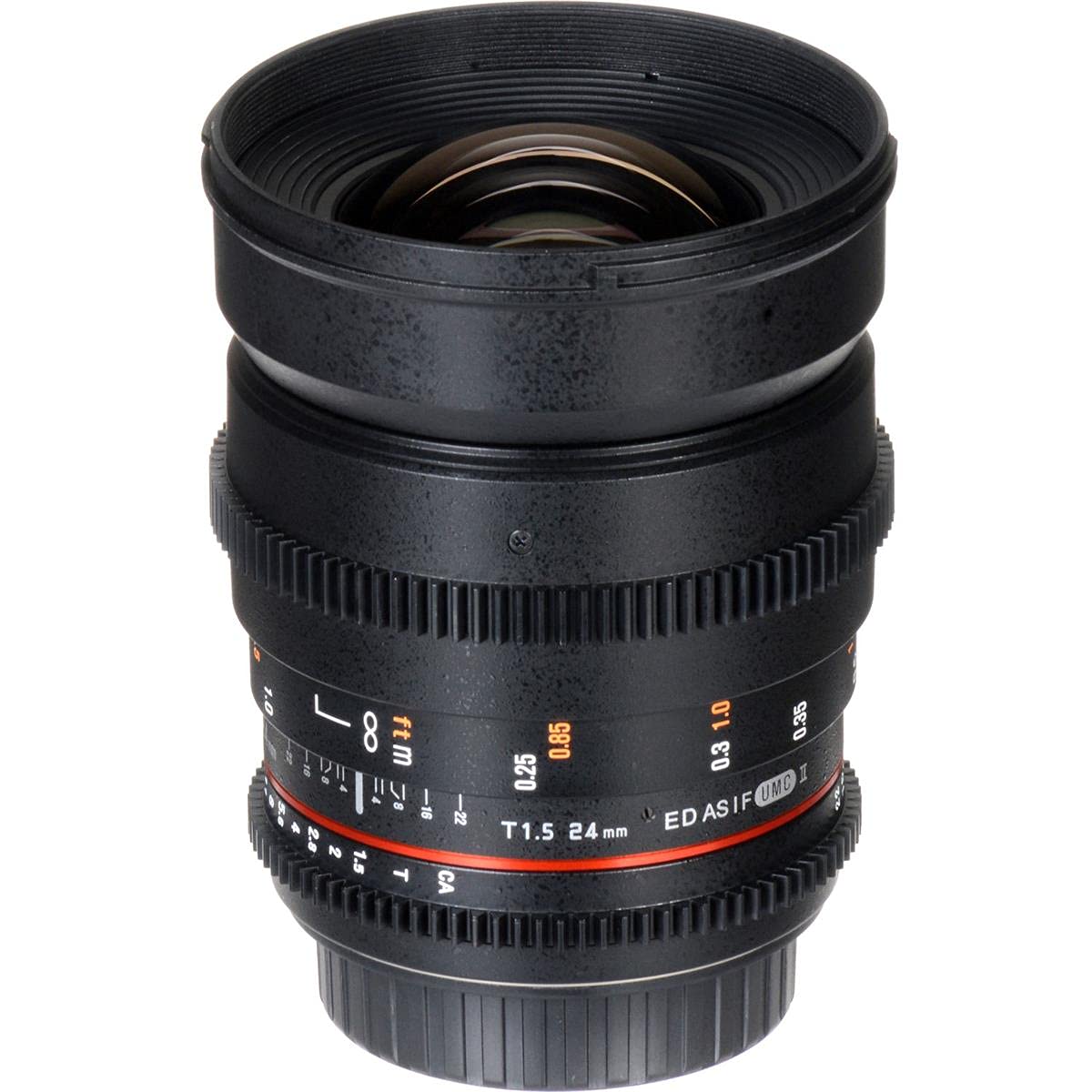 Rokinon Rokinon Cine CV24M-C 24mm T1.5 Cine Wide Angle Lens with De-Clicked Aperture and Follow Focus Compatibility 24-24mm Wide-Angle Lens