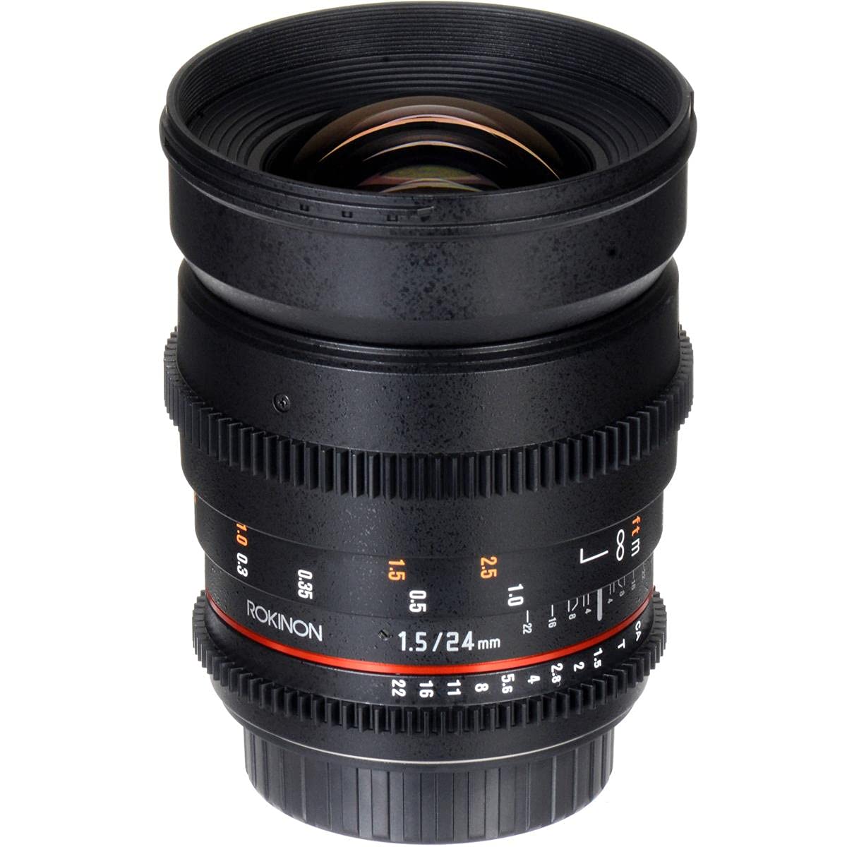 Rokinon Rokinon Cine CV24M-C 24mm T1.5 Cine Wide Angle Lens with De-Clicked Aperture and Follow Focus Compatibility 24-24mm Wide-Angle Lens