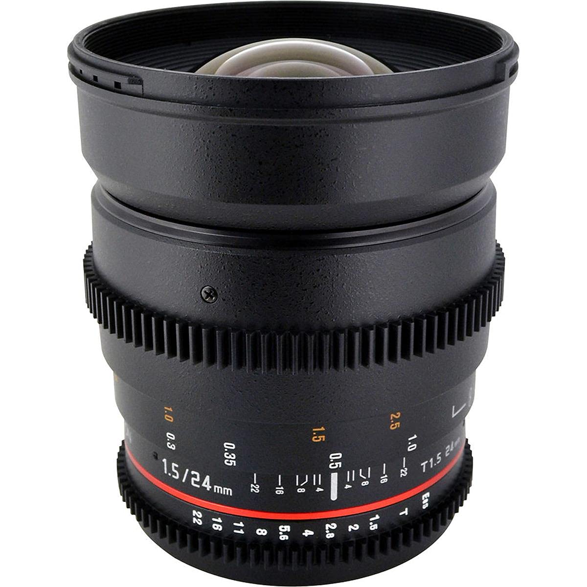Rokinon Rokinon Cine CV24M-C 24mm T1.5 Cine Wide Angle Lens with De-Clicked Aperture and Follow Focus Compatibility 24-24mm Wide-Angle Lens