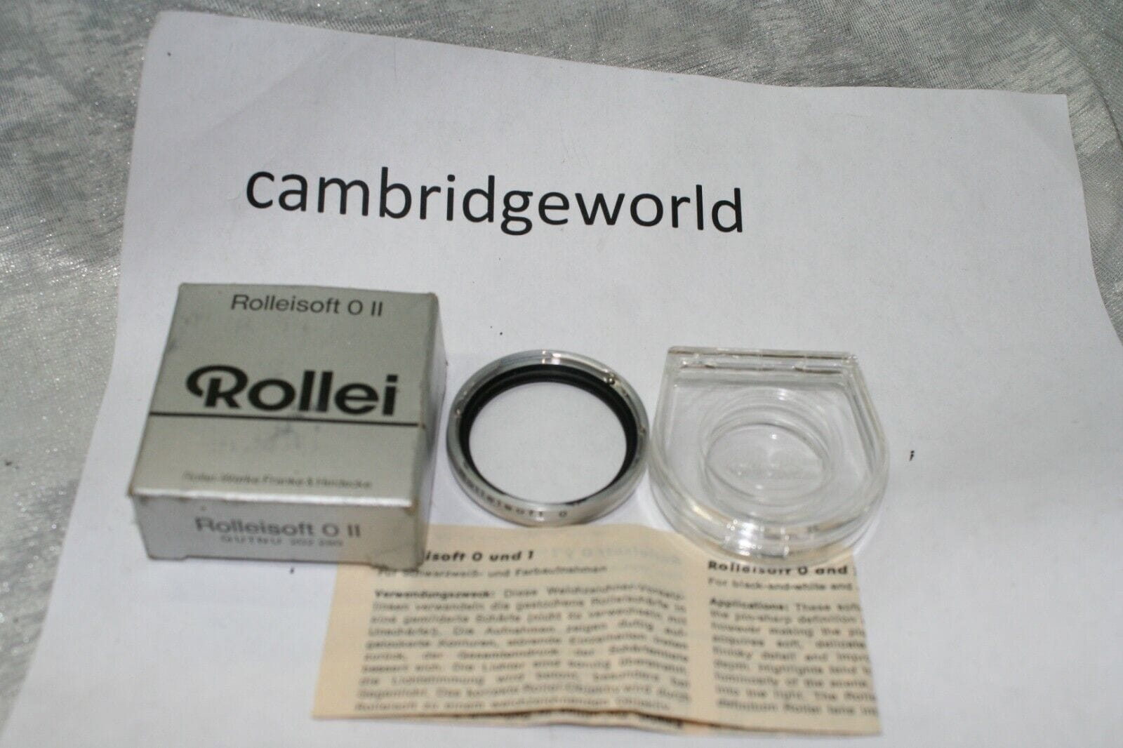 Rollei Cameras & Photo:Lenses & Filters:Filters ROLLEI ROLLEISOFT ROLLEIFLEX SOFT FOCUS NEW BAY II 0 SOFT FOCUS LENS in BOX