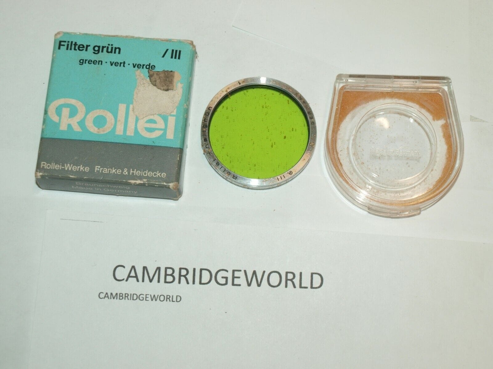 Rollei Cameras & Photo:Lenses & Filters:Filters ROLLEIFLEX BAY III ROLLEI GREEN BAYONET FILTER NEW ROLLEI BRAND OLD STOCK in BOX