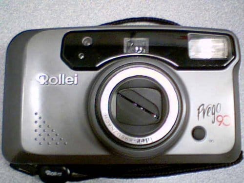 Rollei Rollei Fototechnic Germany Rollei Prego 90 35mm Film Camera w/Rollei Schneider-Kreuznach AF-Variogon F=28-90mm HFT Marko Rolleo Camera (Silver Color)(35mm Film Camera)