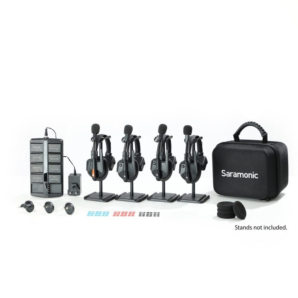 Saramonic Electronics > Audio > Microphones > Wireless Microphones Saramonic WiTalk9-4S 4-Person Duplex Wireless Intercom System w Single-Ear (1.9GHZ)