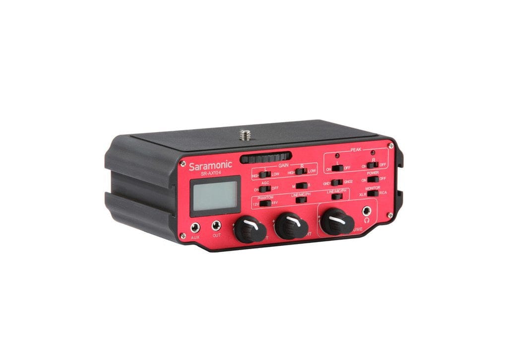 Saramonic Saramonic SR-AX104 Two-Channel XLR Audio Adapter with Preamplifiers and Phantom Power for DSLR Cameras & Camcorders