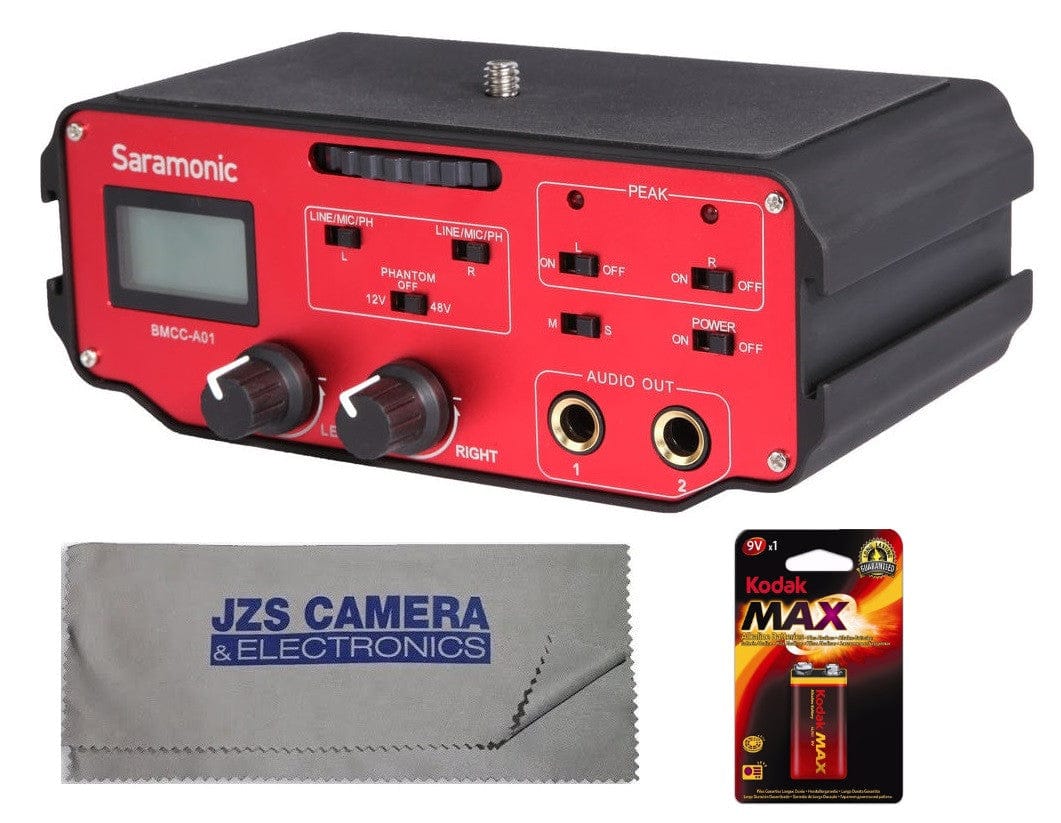 Saramonic Saramonic SR-BMCCA01 Two-Channel XLR Audio Adapter for the Blackmagic Cinema Camera Kit with Cleaning Cloth & 9V Battery