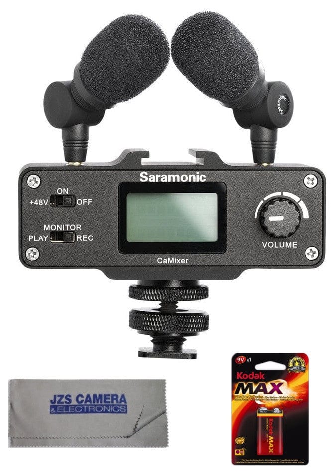 Saramonic Saramonic SR-CaMixer Microphone Kit for DSLR Cameras and Camcorders with Cleaning Cloth & 9V Battery
