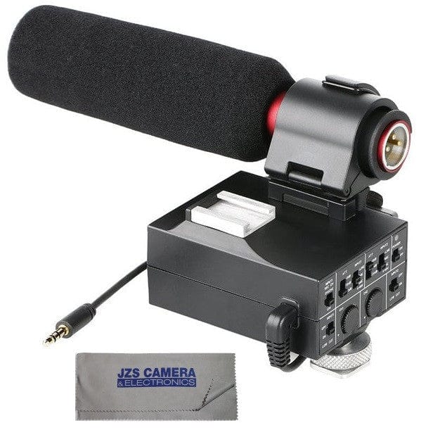 Saramonic Saramonic SR-MixMic Shotgun Microphone with Integrated 2-Channel XLR Audio Adapter for DSLR Cameras & Camcorders Kit with Cleaning Cloth