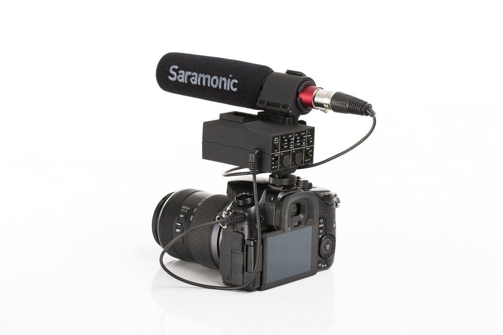 Saramonic Saramonic SR-MixMic Shotgun Microphone with Integrated 2-Channel XLR Audio Adapter for DSLR Cameras & Camcorders Kit with Cleaning Cloth & 9V Battery