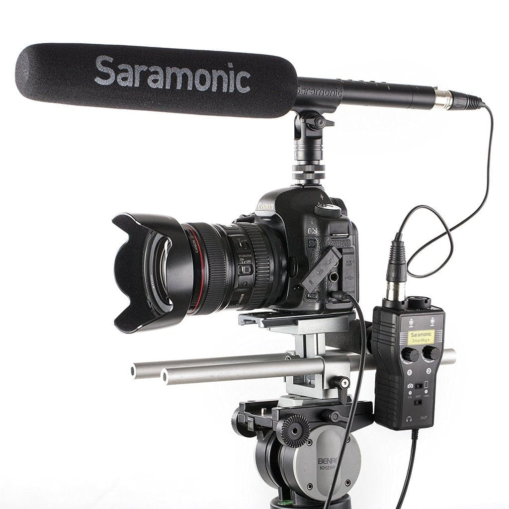 Saramonic Saramonic SR-SmartRig+ 2-Channel XLR/3.5mm Microphone Audio Mixer with Phantom Power Preamp & Guitar Interface for DSLR Cameras, Camcorders & Smartphones Kit with Cleaning Cloth