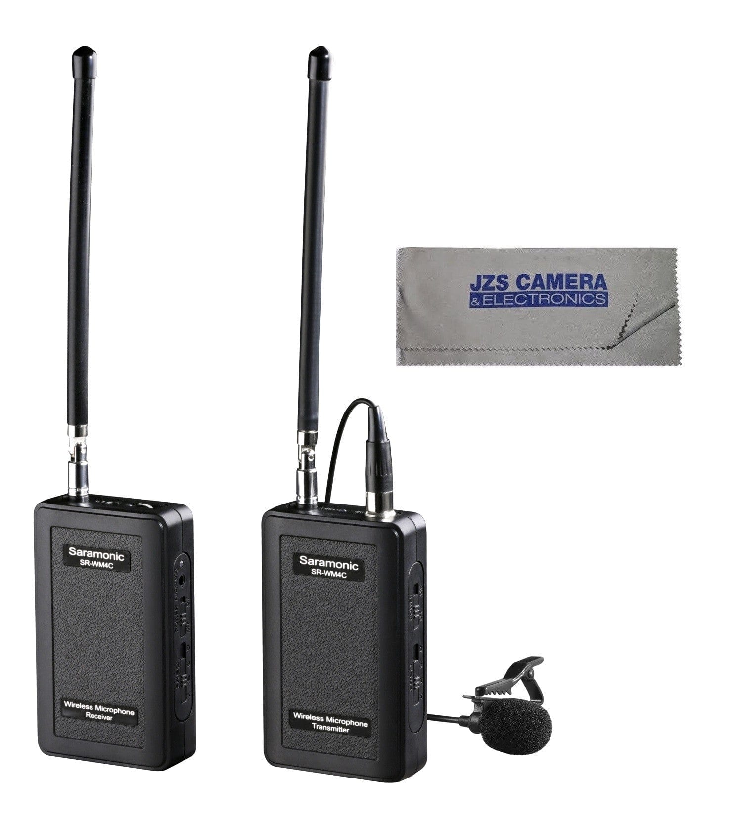 Saramonic Saramonic SR-WM4C Wireless 4-Channel VHF Lavalier Omnidirectional Microphone System & Cleaning Cloth