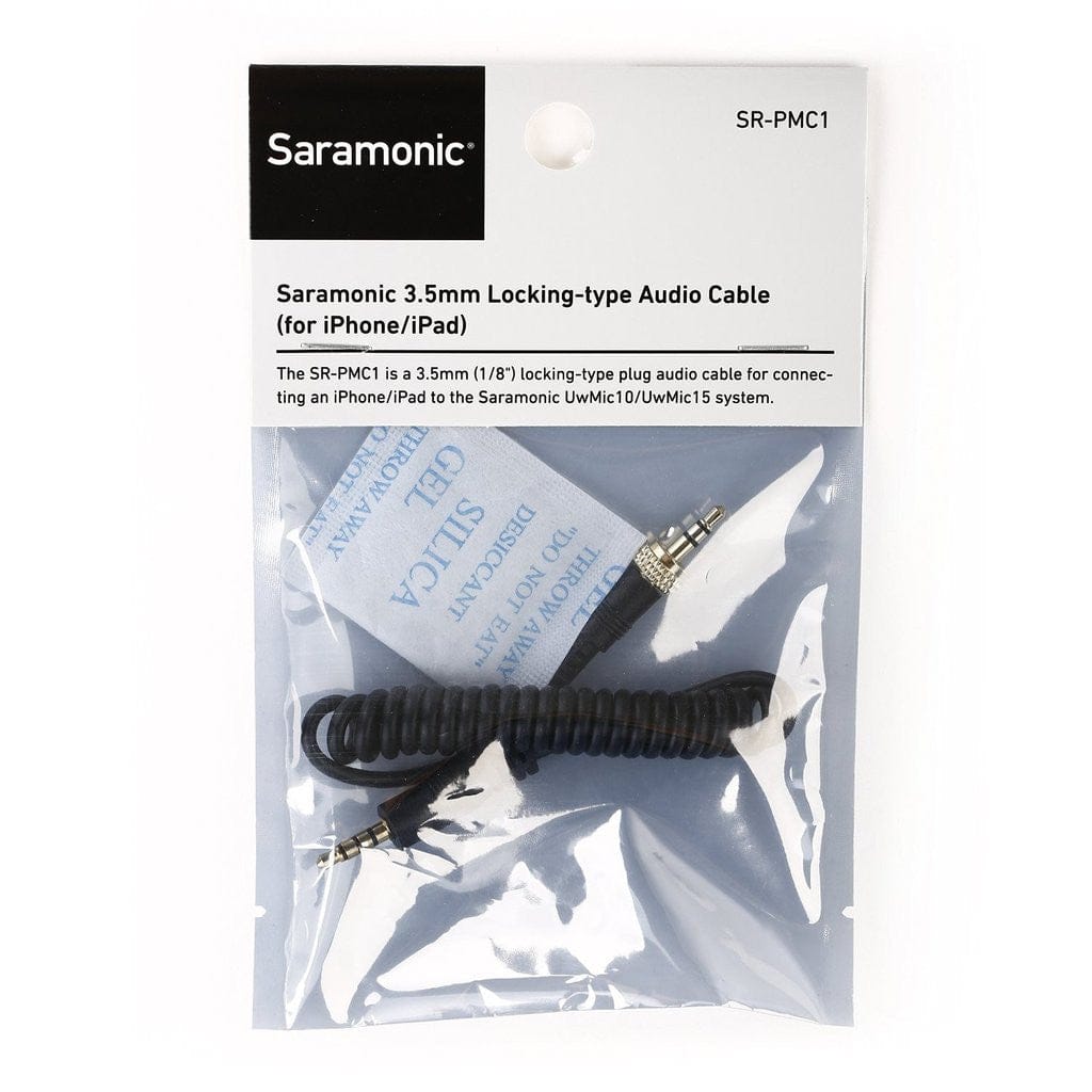 Saramonic Saramonic UwMic9 Dual Channel UHF Wireless Lavalier Microphone System with SR-PMC1 Apple Cable, 12 AA Batteries, Cleaning Cloth