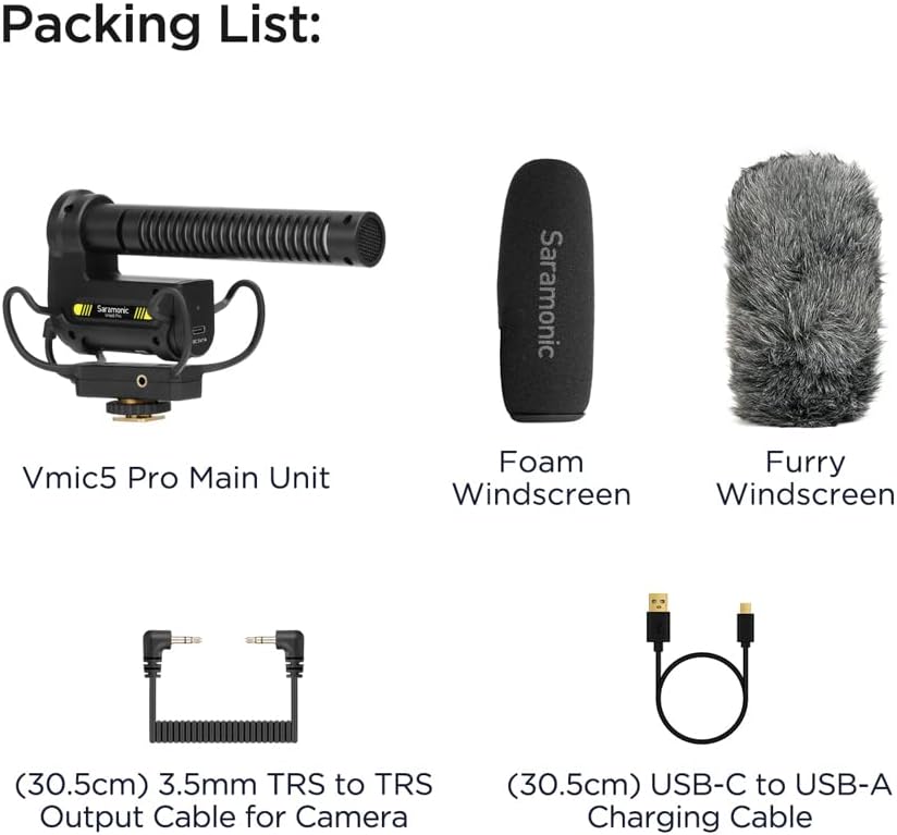 Saramonic Saramonic VMIC5PRO Supercardioid Shotgun Microphone for Camera/Camcorder