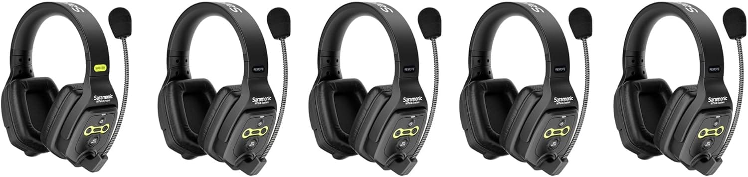 Saramonic Saramonic WiTalk-WT5D 5-Person Full-Duplex Wireless Intercom System with Dual-Ear Headsets (1.9 GHz)