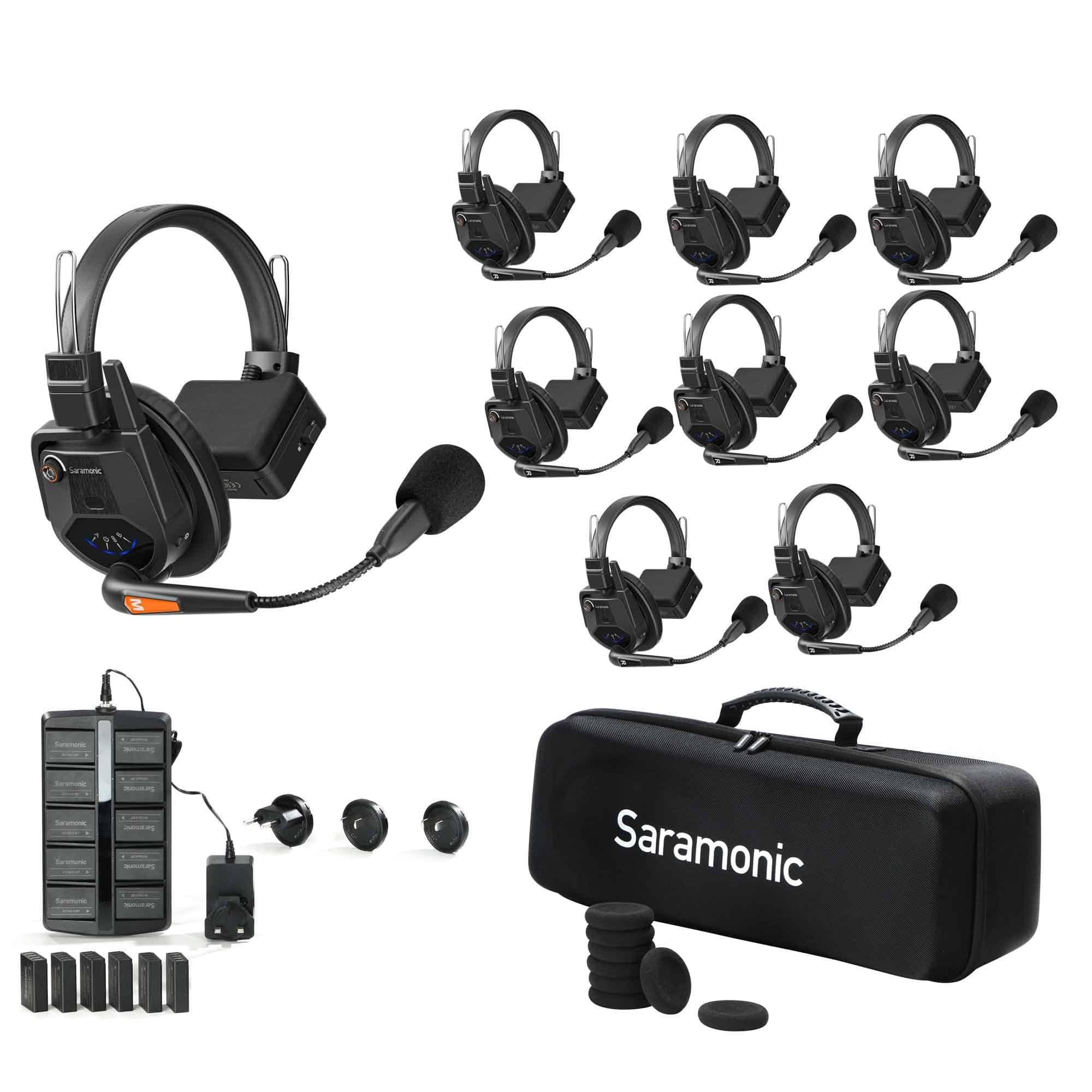 Saramonic Saramonic WiTalk9-3S 3-Person Full-Duplex Wireless Intercom System with Single-Ear Headsets (1.9 GHz)