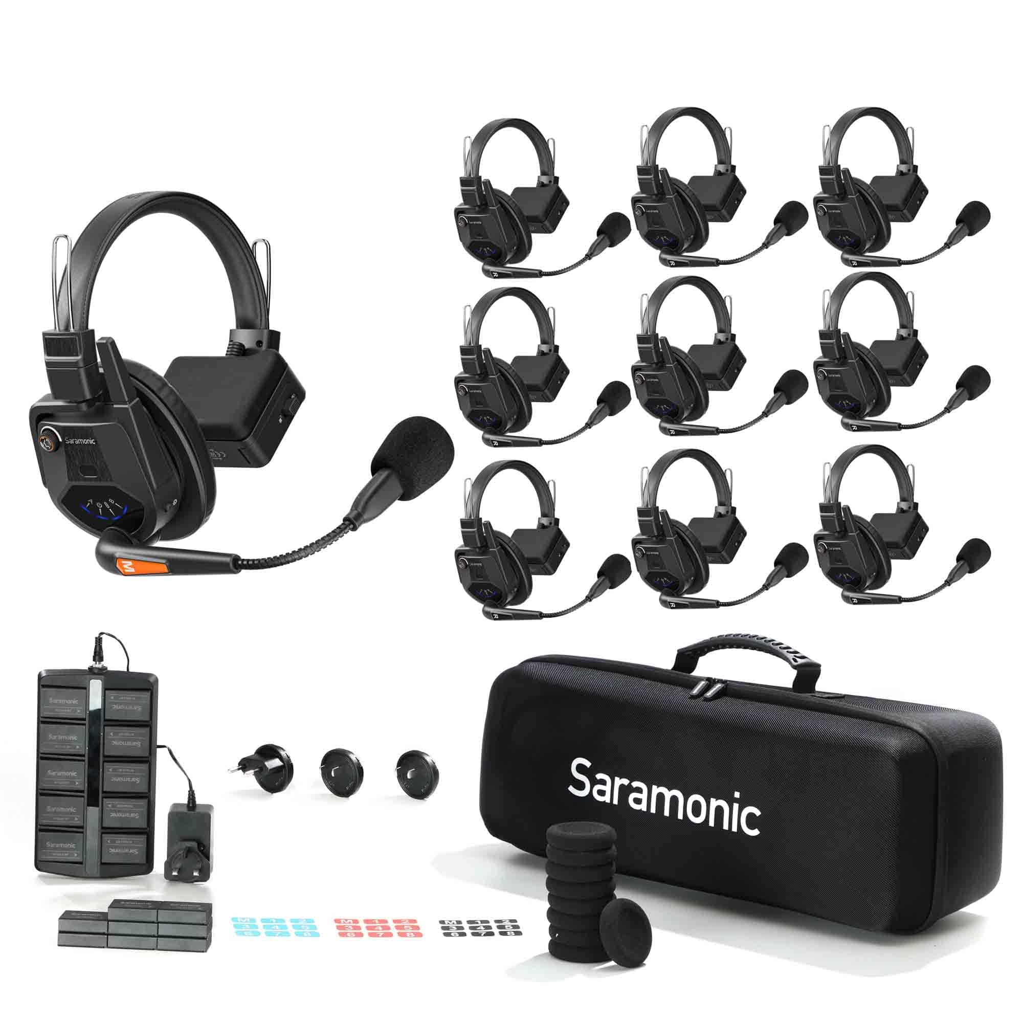 Saramonic Saramonic WiTalk9-3S 3-Person Full-Duplex Wireless Intercom System with Single-Ear Headsets (1.9 GHz)