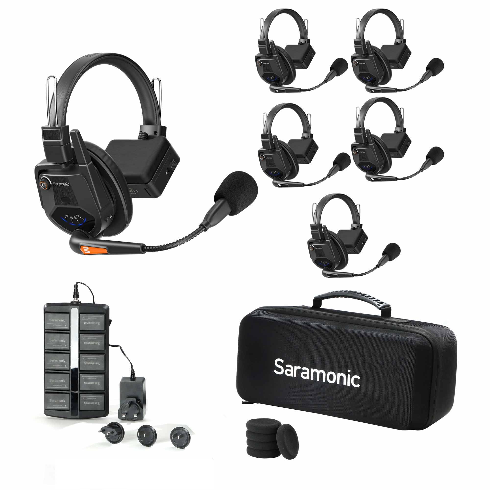 Saramonic Saramonic WiTalk9-3S 3-Person Full-Duplex Wireless Intercom System with Single-Ear Headsets (1.9 GHz)