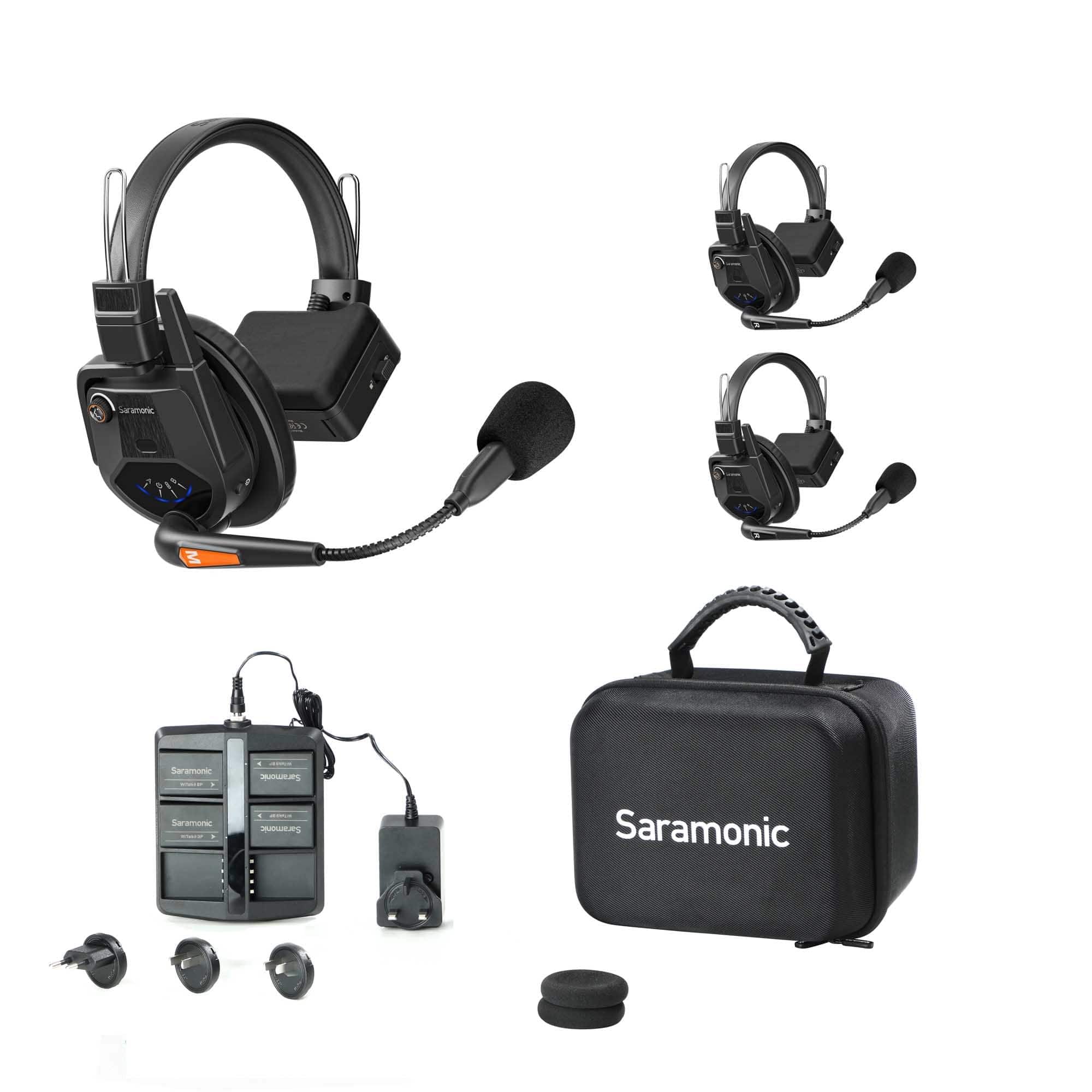 Saramonic Saramonic WiTalk9-3S 3-Person Full-Duplex Wireless Intercom System with Single-Ear Headsets (1.9 GHz)