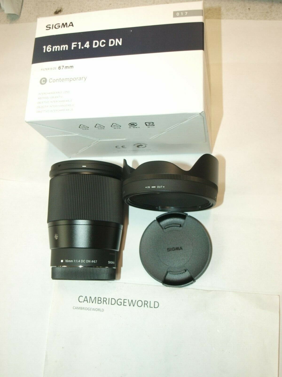 Sigma Cameras & Photo:Lenses & Filters:Lenses Sigma 16mm f/1.4 DC DN Contemporary Lens (Leica L)