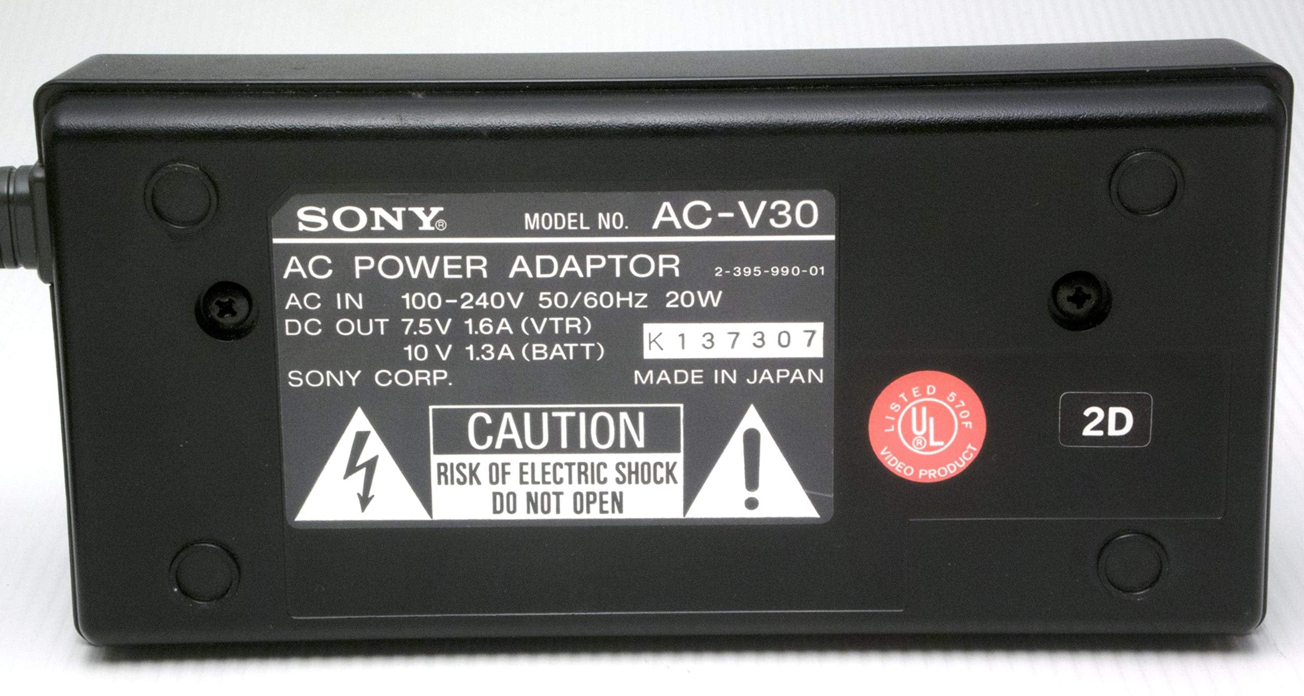 Sony Sony AC-V30 AC Power Adapter