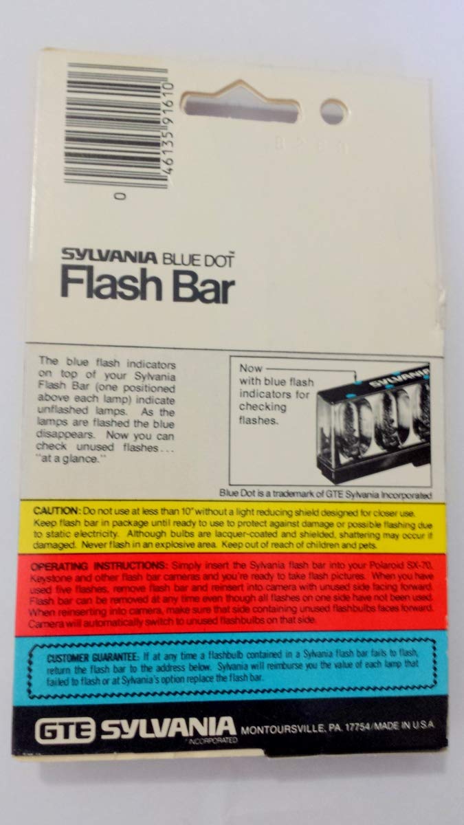 Sylvania Sylvania Blue Dot Flash Bar, Flashbar -10 Guarenteed Flashes with Flash Indicators NOS