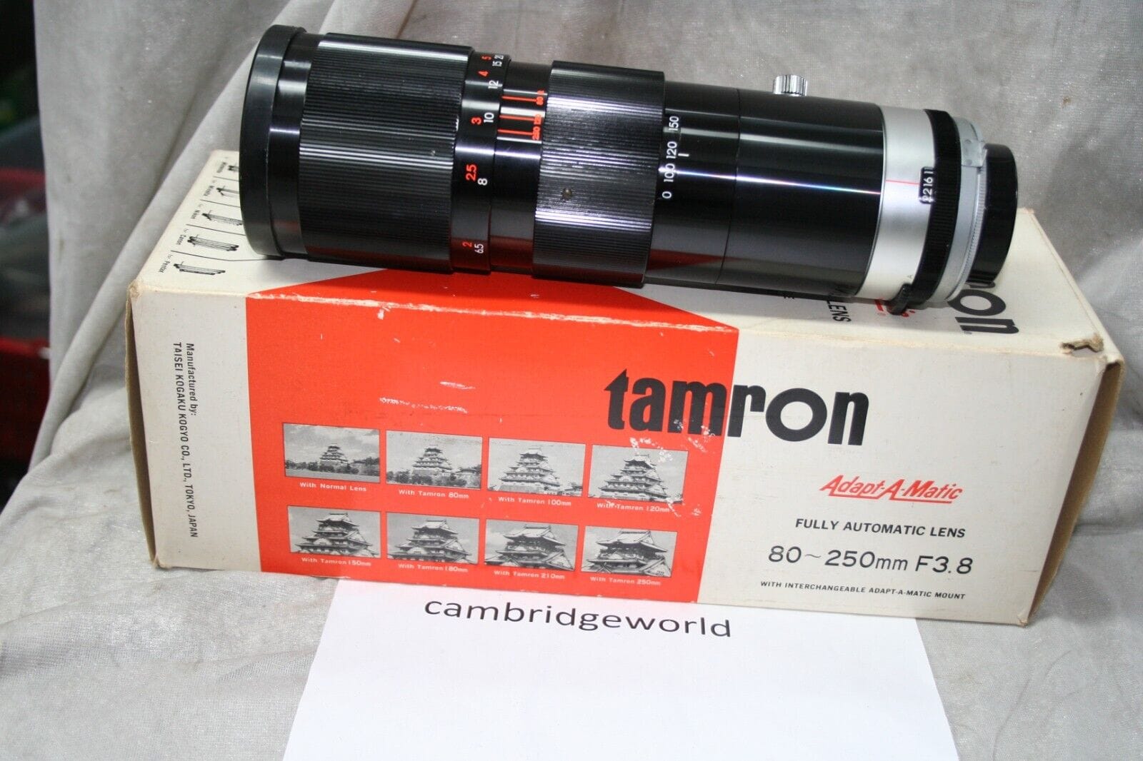 Tamron Cameras & Photo:Lenses & Filters:Lenses Tamron 80-250mm F3.8 Adaptamatic Mount ZOOM LENS in the FACTORY BOX