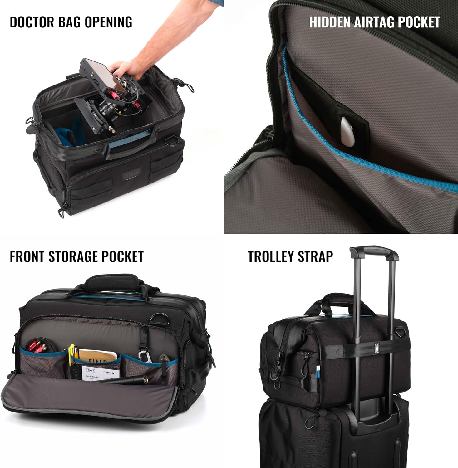 Tenba Tenba Cineluxe V2 Shoulder Bag 16 (Black, 18L) (637-523)