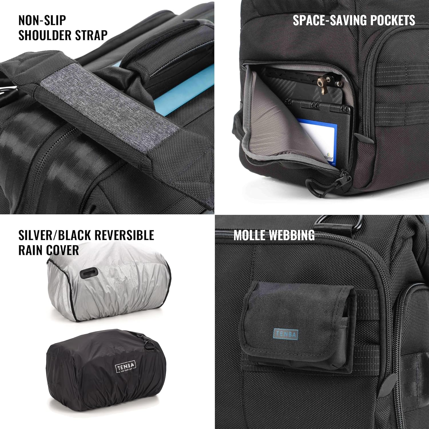 Tenba Tenba Cineluxe V2 Shoulder Bag 16 (Black, 18L) (637-523)