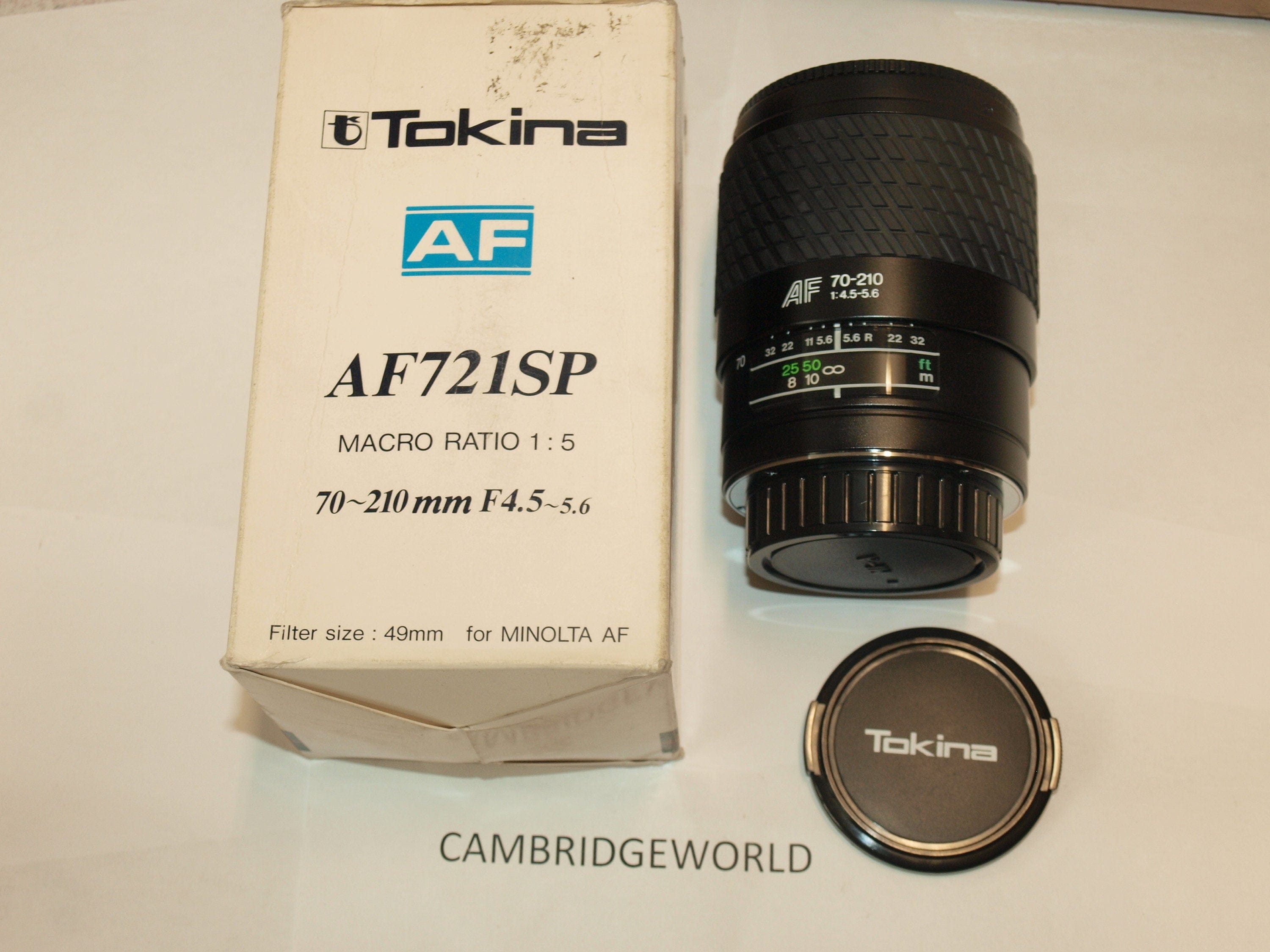 Tokina NEW old stock 70-210mm F4.5-5.6 TOKINA AF autofocus zoom lens for Sony Alpha Minolta Maxxum